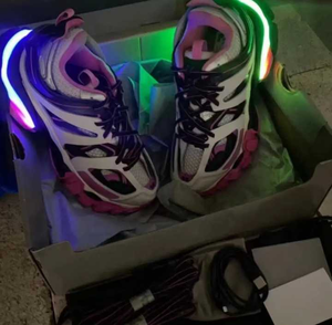 Chaussures de course LED Track 3.0 pour hommes et femmes, style rétro, dessus en cuir véritable, doublure en mesh, légères - Product Image 6