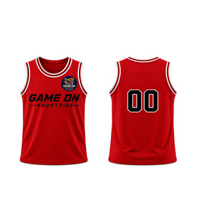 Maillot de basket-ball unisexe personnalisé, écologique, de haute qualité, respirant, avec design de lettres sur le devant, séchage rapide, grande taille, 100% polyester - Product Image 2