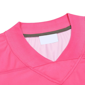Ventes en gros de maillots de football américain pour adultes, rose et blanc, personnalisables, manches courtes, 100% polyester, unisexe - Product Image 6