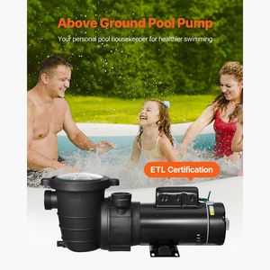 Pompa per Piscina a Doppia Velocità 2HP/0.44HP 110V 3450 RPM con Portata Elevata (56 Piedi) di 118 GPM e Portata Bassa (14 Piedi) di 57 GPM - Product Image 1