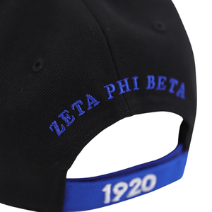 Casquette de baseball ajustable noire Zeta Phi Beta (ZPB) pour femme, style HBCU, vêtement grec pour sororité - Product Image 6
