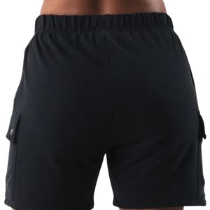Shorts cargo noirs pour femmes, coupe décontractée, multi-poches, légers, pour la randonnée, l'entraînement, la gym, les sports et les activités de plein air - Product Image 3