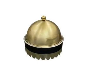 Ceramic Food <b>Storage</b> <b>Containers</b> With Lid Round Shape Gold Trim Modern Luxury Design <b>Kitchen</b> Use Freshness Preservation - Product Image 1