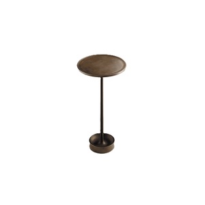 Juego de 2 Mesas Auxiliares Redondas de Metal Moderno con Base Cónica, Diseño Contemporáneo, Decoración Artística Moderna, Diseño Parisino de Alta Gama - Product Image 4