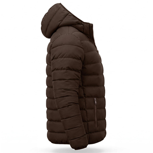 <b>Mens</b> Winter <b>Hooded</b> Bubble <b>Jacket</b> Custom Padded Puffer Coat Warm Lightweight Front Streetwear Outdoor Outerwear OEM ODM Private - Product Image 2