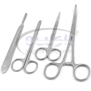 Minor Surgery Set CE Certified Surgical Instruments with BP Handle Includes Surgical Scissors Forceps Tweezers By <b>Blush</b> Surgical - Product Image 1
