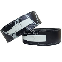Ceinture de soutien dorsal Premium RC Fitness Wear en cuir de vachette 10 mm, respirante, imperméable, protection avancée, avec boucle, pour la musculation