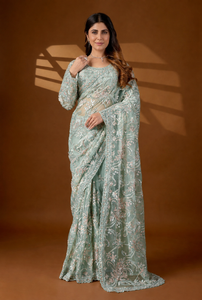 Sari en filet doux pour femmes, design indien, magnifique motif Patola, style traditionnel, toutes saisons, pour mariage et fêtes - Product Image 5