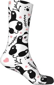 <b>Soft</b> Lightweight Crew Sublimation <b>Socks</b> With Vibrant Printed Design Indoor Use Moisture Wicking Cotton/wool Fabric - Product Image 3
