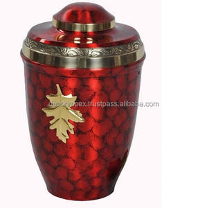 Urnes crématoires en aluminium bleu tendance avec une belle gravure à la main conçue urne funéraire - Product Image 2