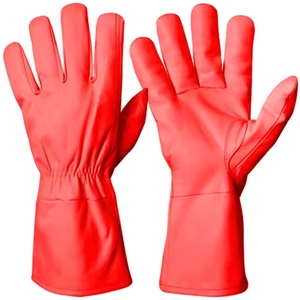 High Quality Cowhide Grain Leather <b>Driver</b> Safety <b>Gloves</b> Soft Comfortable Breathable Anti-Slip Anti-Static Abrasion Heat - Product Image 2