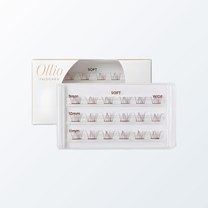 Extensions de cils pré-faites Ollio Pearl Mascara Salon, lot individuel, faux cils souples marron - Product Image 5