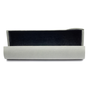 Semi-Hard Rectangle Eyeglasses <b>Case</b> Solid Gray PU Leather Simple Style spectacle <b>case</b> box - Product Image 3