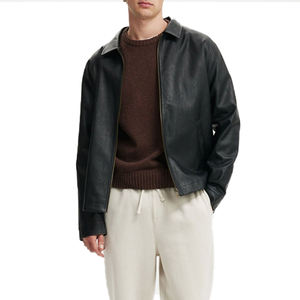 Blouson Bomber en Cuir Véritable Vintage Personnalisé pour Homme – Style Streetwear Décontracté et Oversize, Idéal pour le Baseball – Vente en Gros - Product Image 3