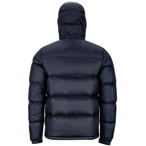 Heavy Designer Canvas <b>Waterproof</b> Puff <b>Padded</b> Oversized Bubble Winter Black Custom Men Shiny Puffer <b>Jacket</b> with Sleeve Pocket - Product Image 2