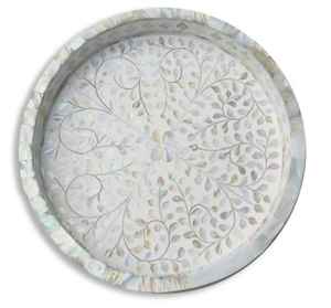 Plateau de service personnalisé en bois naturel de haute qualité avec incrustation d'os, assiettes à vaisselle écologiques fabriquées à la main pour la maison et les hôtels directement - Product Image 2