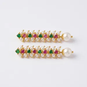 Pendientes de Perlas con Borlas Elegantes para Mujer, Largos, Colgantes, para Fiestas, Joyería Nupcial India, Venta al Por Mayor - Product Image 4