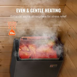 Stufa Elettrica per Sauna 9KW 220V con Controllo Digitale Esterno, Timer Regolabile 3h, Comfort per Bagno Turco e Spa - Product Image 3