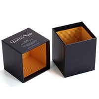 Boîte en carton rigide à ouverture facile, emballage en papier, boîte cadeau pour pot de bougie, emballage cosmétique, boîtes carrées cubiques
