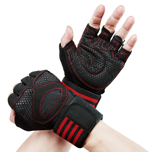 Customizable Durable Gym Fitness Workout <b>Weight</b> Lifting <b>Gloves</b> Anti Slip Grip Adjustable Wrist Strap <b>Weight</b> Lifting <b>Gloves</b> - Product Image 2