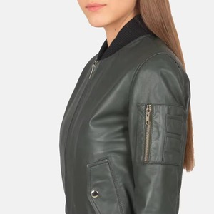 Custom Wholesale Manufacturers Luxury Ladies Crop Black Pu Leather <b>Jacket</b> Women - Product Image 4
