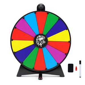 Ruota della Fortuna Girevole Multicolore da 24 Pollici con Supporto Pieghevole da Tavolo per Eventi e Giochi - Product Image 1