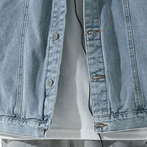 New Winter Clothing Men's <b>Think</b> Jacket For Autumn And Winter Denim Jacket Men 100% Cotton Made Denim Jacket - Product Image 5