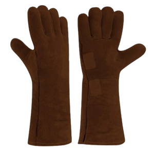 Gants de travail en cuir de vachette rouge de première qualité, réfléchissants, robustes, polyvalents, flexibles, pour la soudure, résistants à la chaleur - Product Image 5
