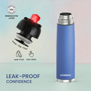 Reusable vacuum insulated <b>metal</b> drink bottle with long lasting temperature preservation portable carrying strap for outdoor - Product Image 4