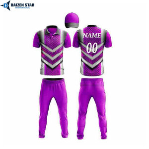 Ensemble de sport pour homme, imprimé géométrique violet et noir, polo à manches courtes avec pantalon assorti, séchage rapide, coupe classique, toutes saisons - Product Image 2