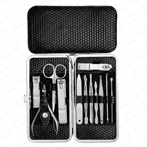 Custom Logo Stainless Steel Chiropody Manicure <b>Pedicure</b> <b>Set</b> Professional Grooming Kit with PU Leather Case - Product Image 3