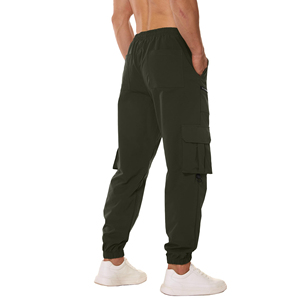 Cargo Jogger Style Pants Men <b>Elastic</b> Cuff Tapered Fit <b>Trousers</b> Multi Pocket Uility Design Streetwear Fashion Relaxed Urban Pants - Product Image 2