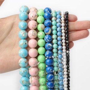 Sky Blue Shell Howlite 4 6 8 10 12mm Round Loose <b>Spacer</b> Beads Jewelry Making Supplies DIY Necklace Bracelets - Product Image 4