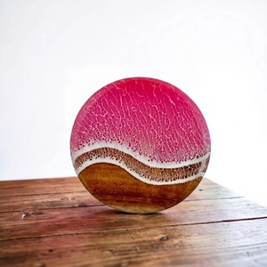 Durable Handmade Natural Resin Wooden <b>Coaster</b> <b>Set</b> Protecting Furniture From Heat And Water While Adding Elegant Rustic Charm - Product Image 2