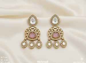 Juego de Aretes Antiguos con Diseño Étnico Tradicional, Joyería India para Mujer, para Bodas y Ocasiones Festivas - Product Image 6