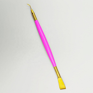 Herramienta de Lifting de Pestañas Vegana de Acero Inoxidable Chapado en Oro de Alta Calidad, Peine Separador de Pestañas de Doble Punta, Espátula Rosa y Blanca, Fast Lash - Product Image 2