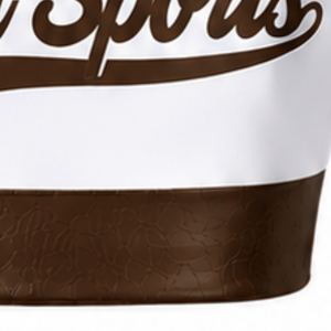 <b>White</b> Brown Sublimated <b>Sleeveless</b> Cheerleading Jersey Team Athletic Sportswear Training Performance Competition <b>Top</b> Uniform - Product Image 6