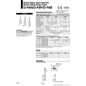 D-F8BL de commutation automatique pneumatique SMC pour PLC PAC et contrôleurs dédiés - Product Image 2