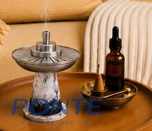 Quemador de Incienso Árabe Moderno y Minimalista de Mármol Blanco y Metal, para Oud y Frankincienso, Elegante Decoración para el Hogar, Regalo - Product Image 3
