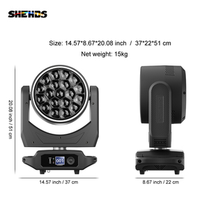 SHEHDS 19×40W Bees Eyes Beam Moving Head Stage Light RGBW 4in1 Zoom DJ Light pour Mariage et Concert - Product Image 2