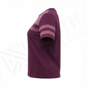 T-shirt d'été pour femme de qualité durable, à manches courtes, col rond, logo personnalisé, vêtements à la mode, confort décontracté - Product Image 3