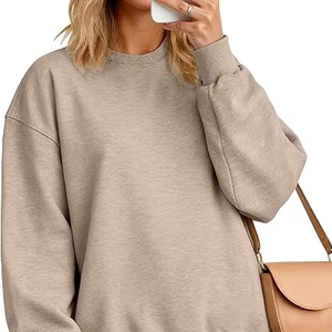 Sweat-shirt pour femme en polaire épaisse pour l'hiver, style streetwear, à vendre, bonne qualité, manches longues, sweat-shirt oversize pour femme - Product Image 1