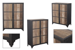 Gabinete de Madera de Teca Natural Tania con 6 Cajones - Mueble de Almacenamiento Compacto para Dormitorio o Sala de Estar Estilo Rústico - Product Image 5