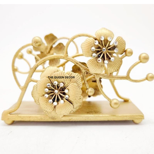 Aluminum Metal Napkin Ring <b>Table</b> Decoration Wedding Napkin Ring Manufacturer Shiny Polished Standard Design Golden Plated - Product Image 3