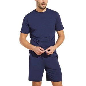 Ensemble de jogging vintage d'été pour hommes Short en velours de coton tissé avec manches courtes Style à motifs 3D - Product Image 6