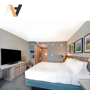 Ensemble de meubles de chambre d'hôtel réglables avec rangement, lit Queen pour les programmes de chambre d'hôtel Hilton Garden Inn - Product Image 2