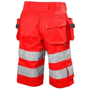 Premium Hi Vis Solid <b>Work</b> Shorts Men's <b>Cargo</b> Safety Joggers Reflective Elastic Waist Working Shorts - Product Image 4