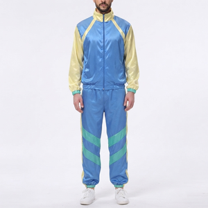 Conjunto Deportivo para Hombre, Chaqueta Cortavientos Ligera con Cierre Frontal y Pantalones Deportivos Cómodos - Product Image 1