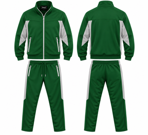 Conjunto Deportivo Cortavientos para Hombre FURAT LEATHERS, Blanco y Negro, Poliéster/Algodón Ecológico, Invierno, 2 Piezas, Casual, Peso Medio - Product Image 2