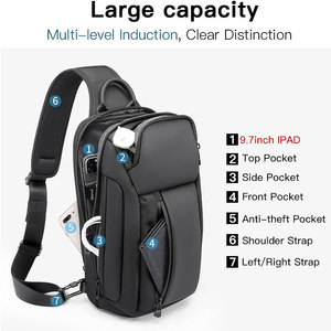 Factory Price Custom Logo New Men Crossbody Sling Bag Men Outdoor Zipper Style Multi Purpose Sling Bag - Product Image 4